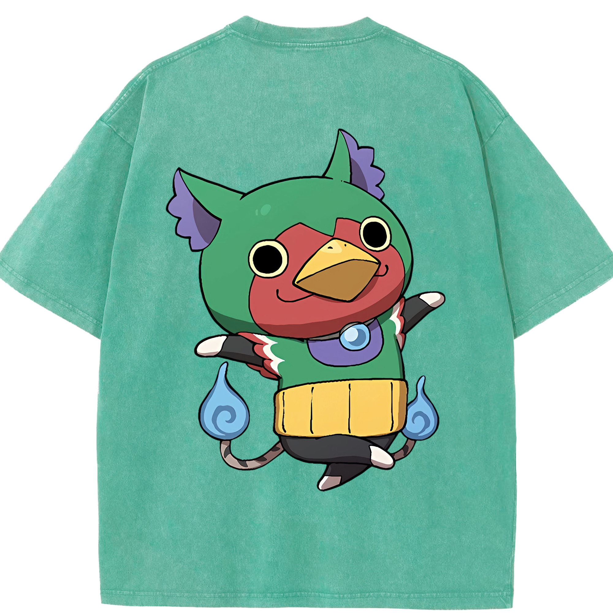 （画像用） 妖怪ウォッチ Yo-kai Watch 綿100% ヴィンテージ風 半袖Tシャツ（背面プリント）